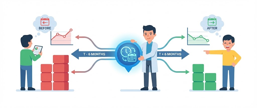 Analyser l'évolution avant-après un événement clé
