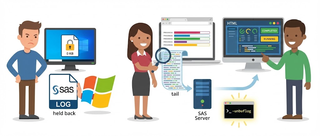 Astuces pour surveiller les logs SAS en temps réel sous Windows