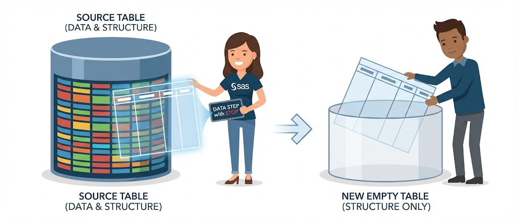 Comment copier la structure d'une table sans les données ?