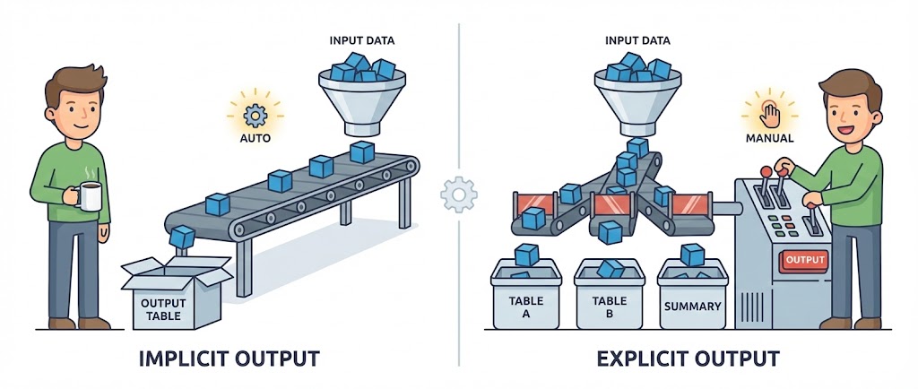 Comprendre l'Output Implicite vs Explicite