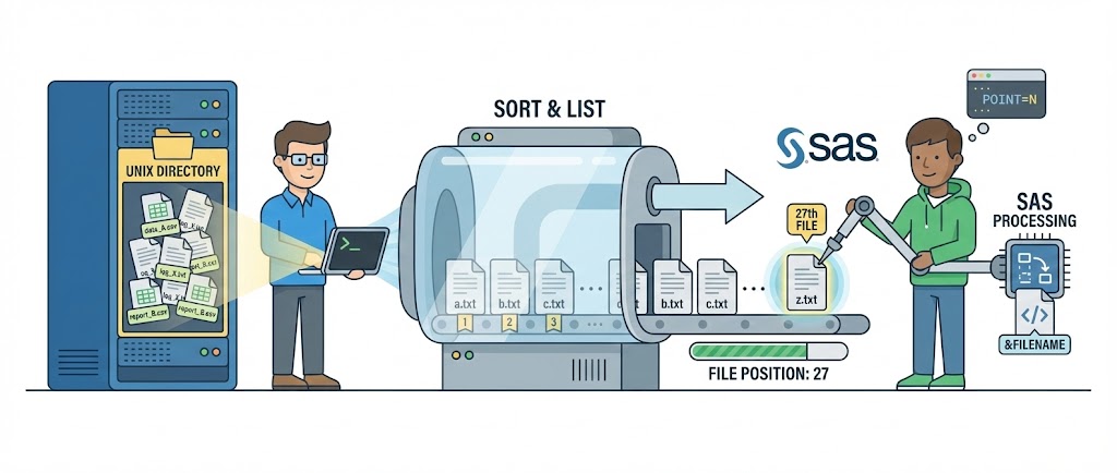 How to select and read the Nth file in a Unix directory with SAS