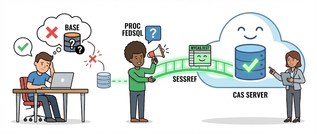Resolving the "BASE driver" connection error with PROC FEDSQL