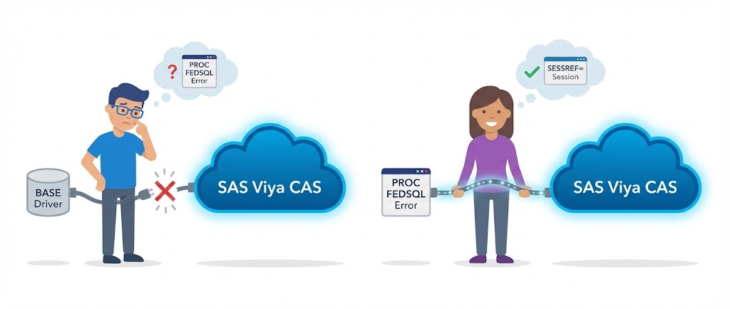 Résoudre l'erreur de connexion "BASE driver" avec PROC FEDSQL