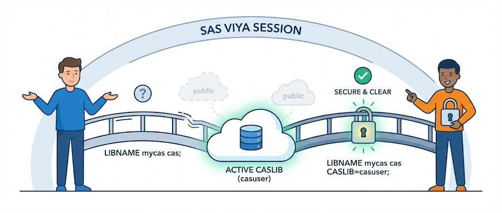 Should the CASLIB Option Be Repeated in the LIBNAME Statement?