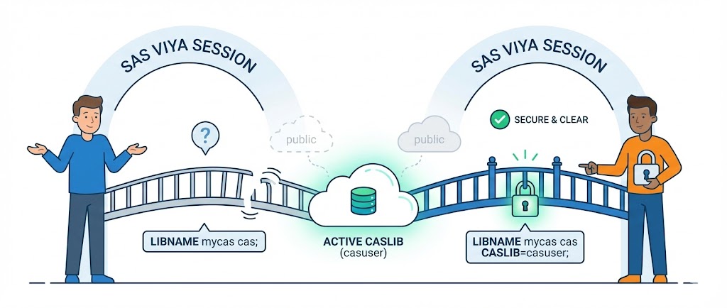 Sollte die CASLIB-Option in der LIBNAME-Anweisung wiederholt werden?