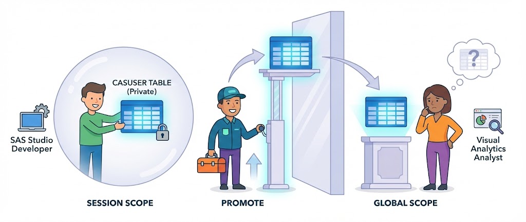 Warum sind meine CASUSER-Daten in Visual Analytics nicht sichtbar?