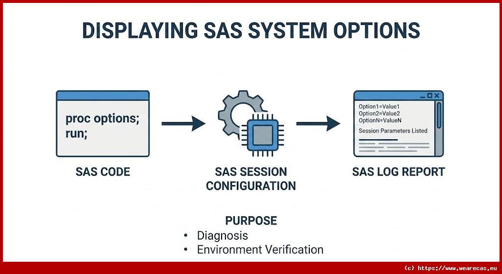 Affichage des options système SAS