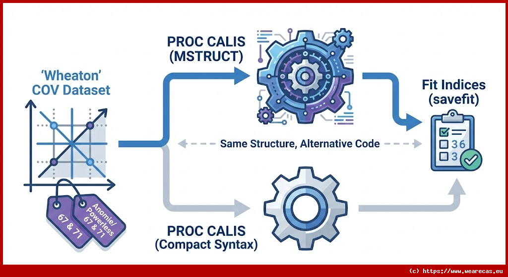 Analyse de structure de covariance avec PROC CALIS