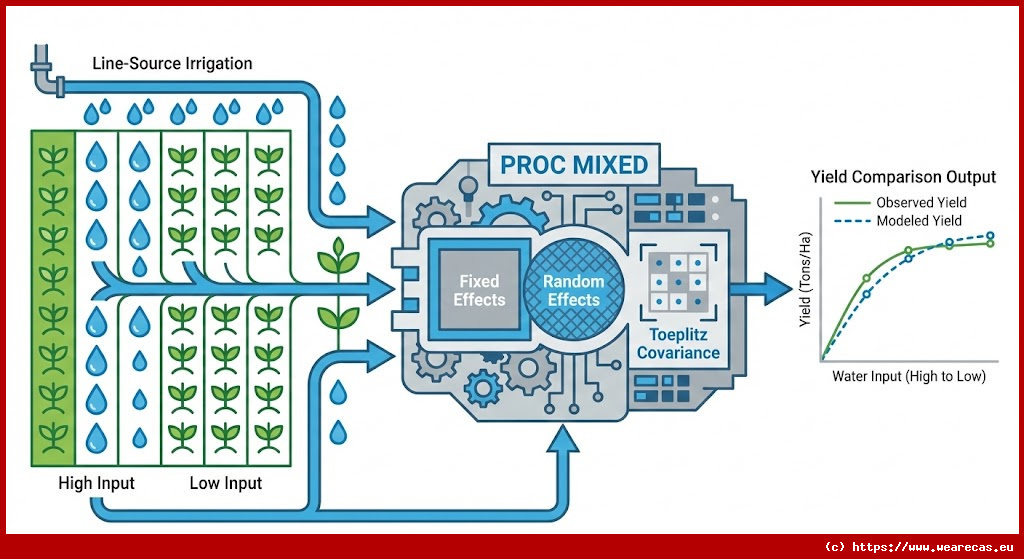 Analyse d'irrigation par aspersion avec PROC MIXED