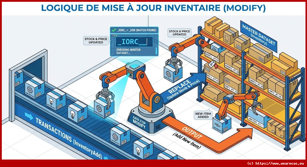 Exemple : Modifier des données dans un jeu de données SAS