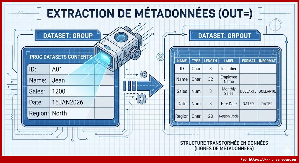 Exemple 5: Décrire un jeu de données SAS