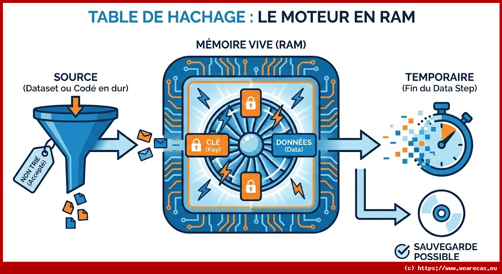 Fusionner des données avec une table de hachage