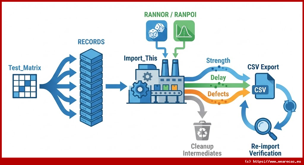 Génération de données de test pour simulation de processus
