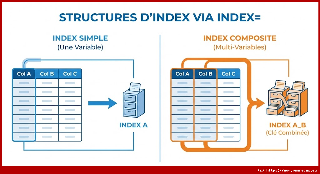 Option d'ensemble de données INDEX=